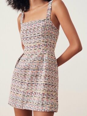 REFORMATION Song Of Style - Multicolor Tweed Sundress XS